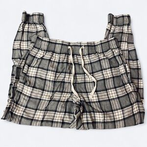 🍁American Eagle Black & White Plaid Jogger Lounge